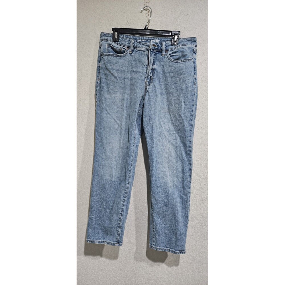 Old Navy O. G. Straight Secret Smooth Pocket Womens 12 Stretch Denim Blue Jeans